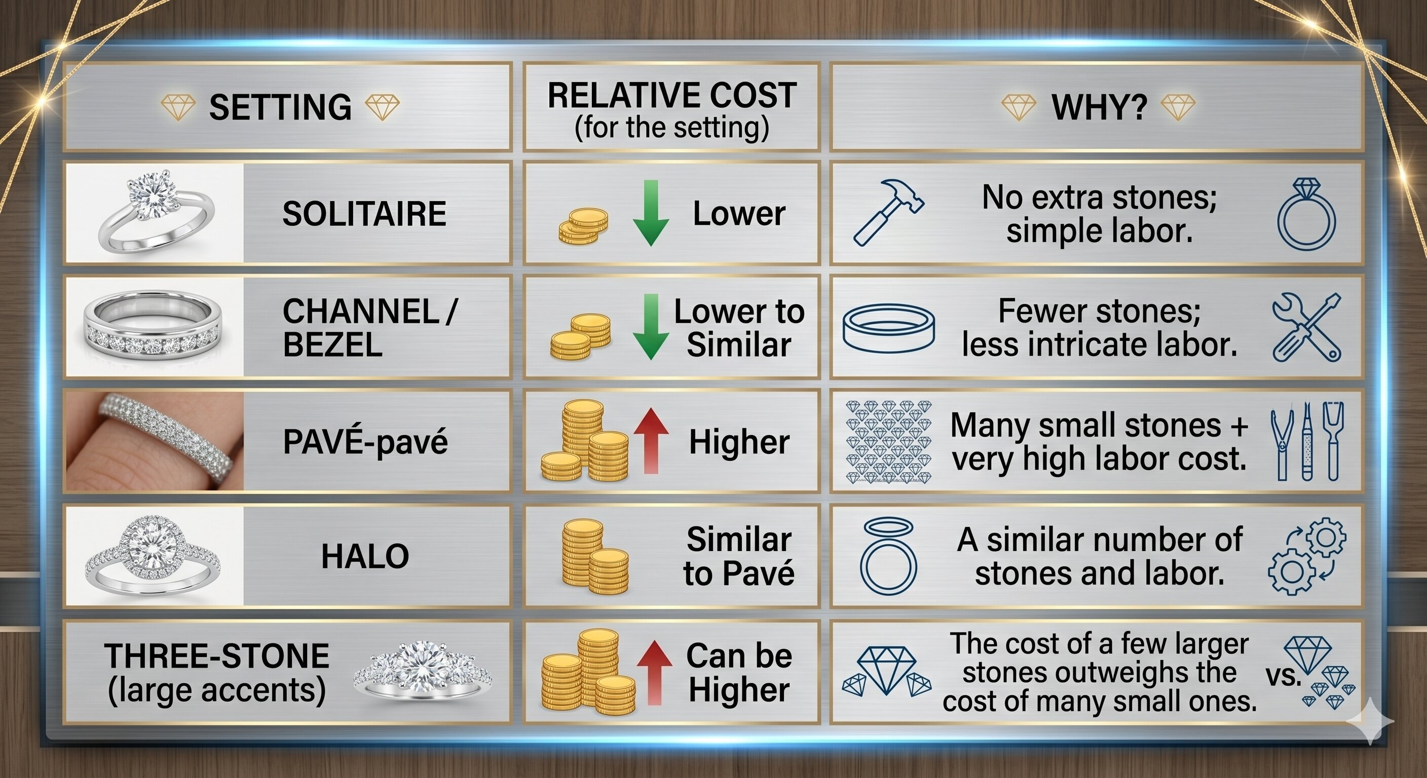 Pavé vs. Other Settings